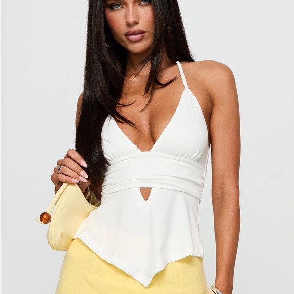 Princess Polly White Halter Top - Picture 2 of 5